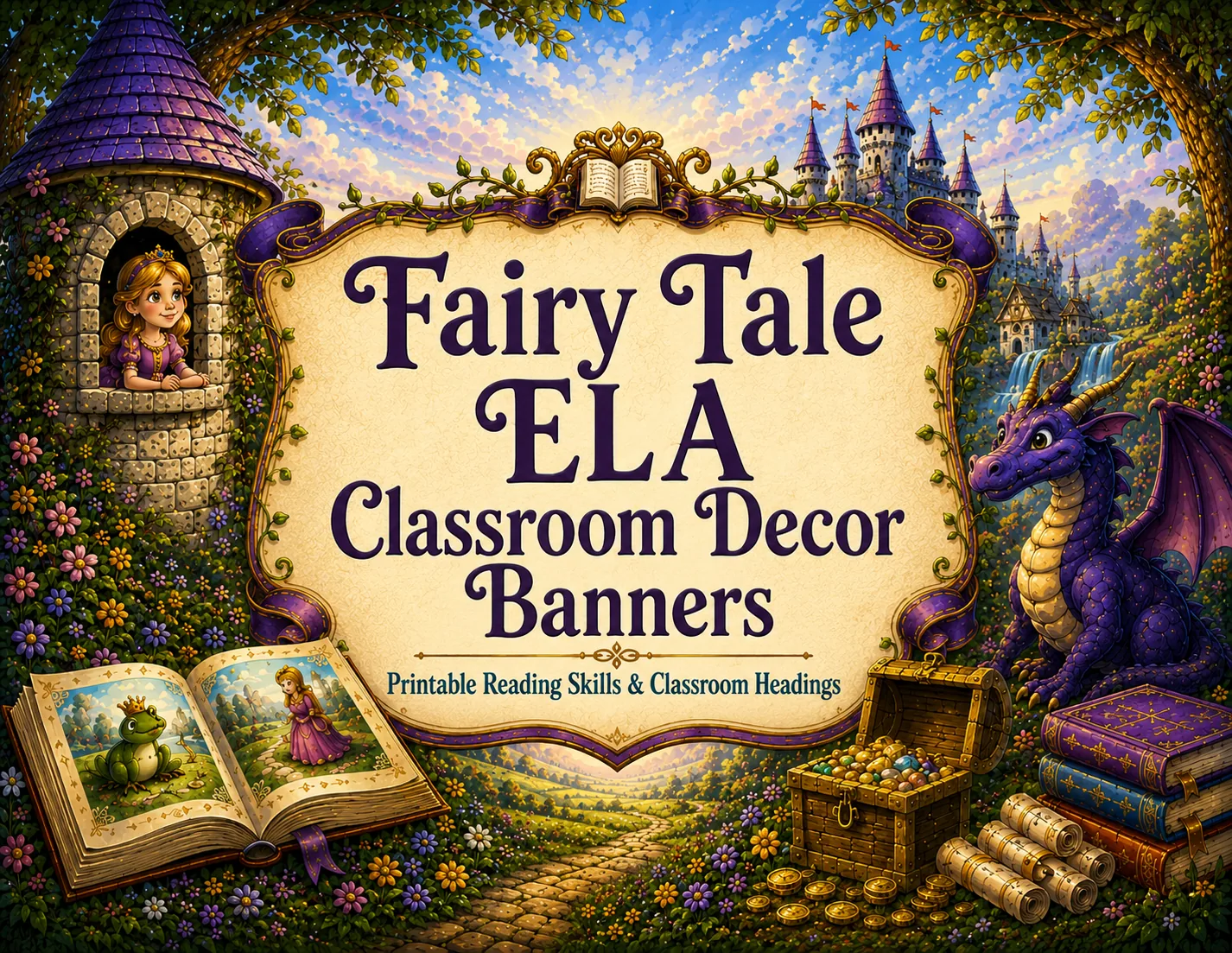 Fairy-Tale ELA Classroom Headers cover image from EdThings