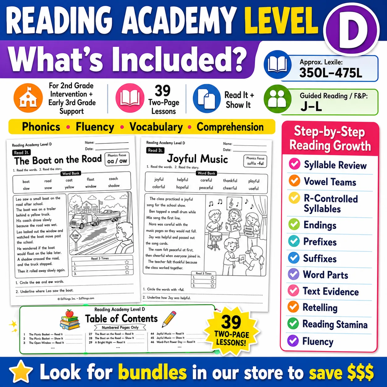 Reading Academy Level D preview image from EdThings