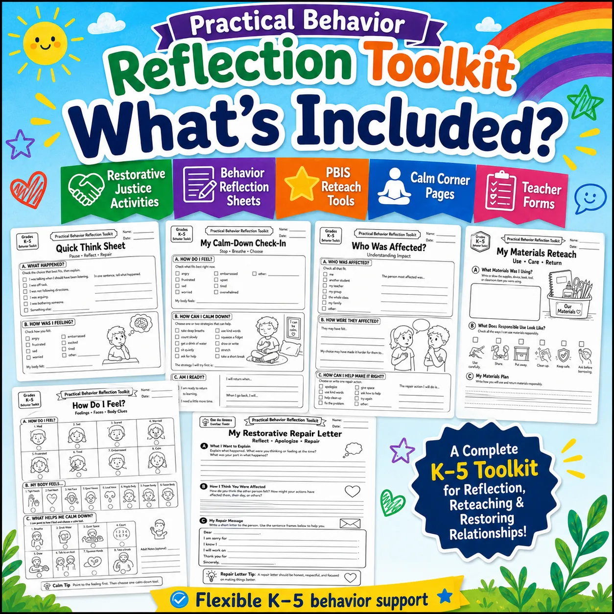 SEL Practical Behavior Reflection Toolkit preview image from EdThings