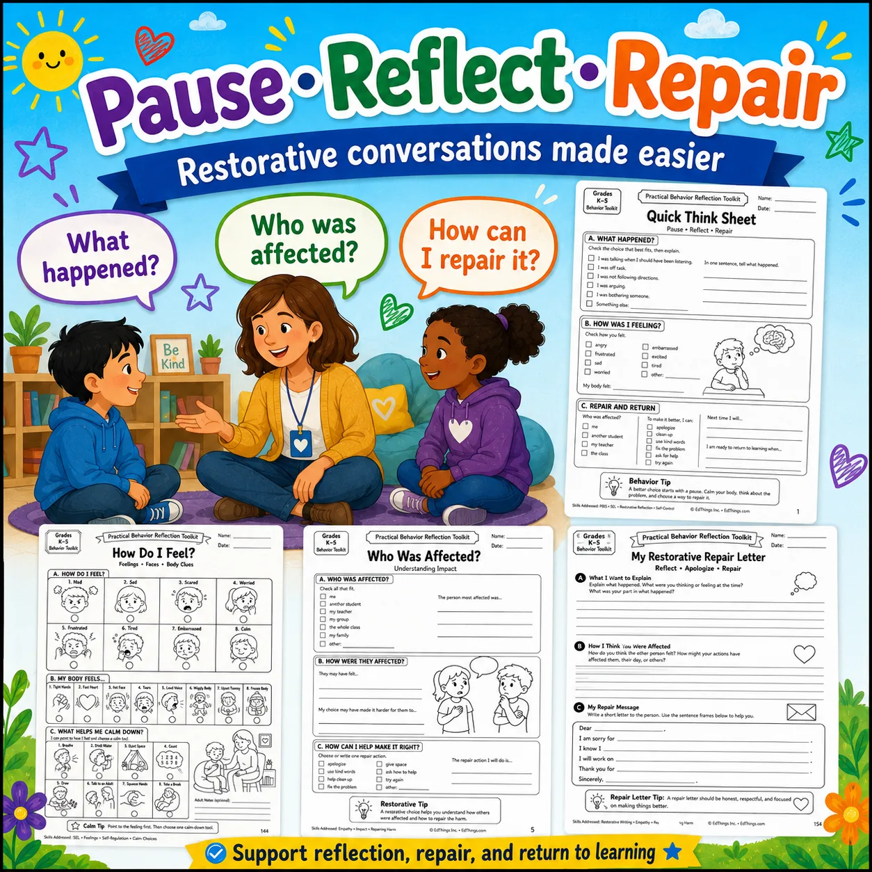 SEL Practical Behavior Reflection Toolkit preview image from EdThings