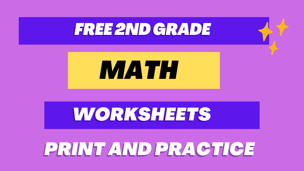 Second-grade math worksheet preview graphic.