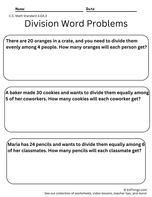 Division Word Problems